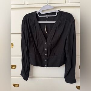 Madewell Lusterweave Cropped Blouse